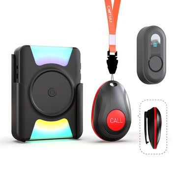 Daytech Caregiver Pager : système d'alerte par vibration sans fil pour une tranquillité d'esprit – Portée de 300 m, parfait pour les soignants malentendants